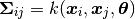 \Bsig_{ij} = k(\bx_i,\bx_j,\th)